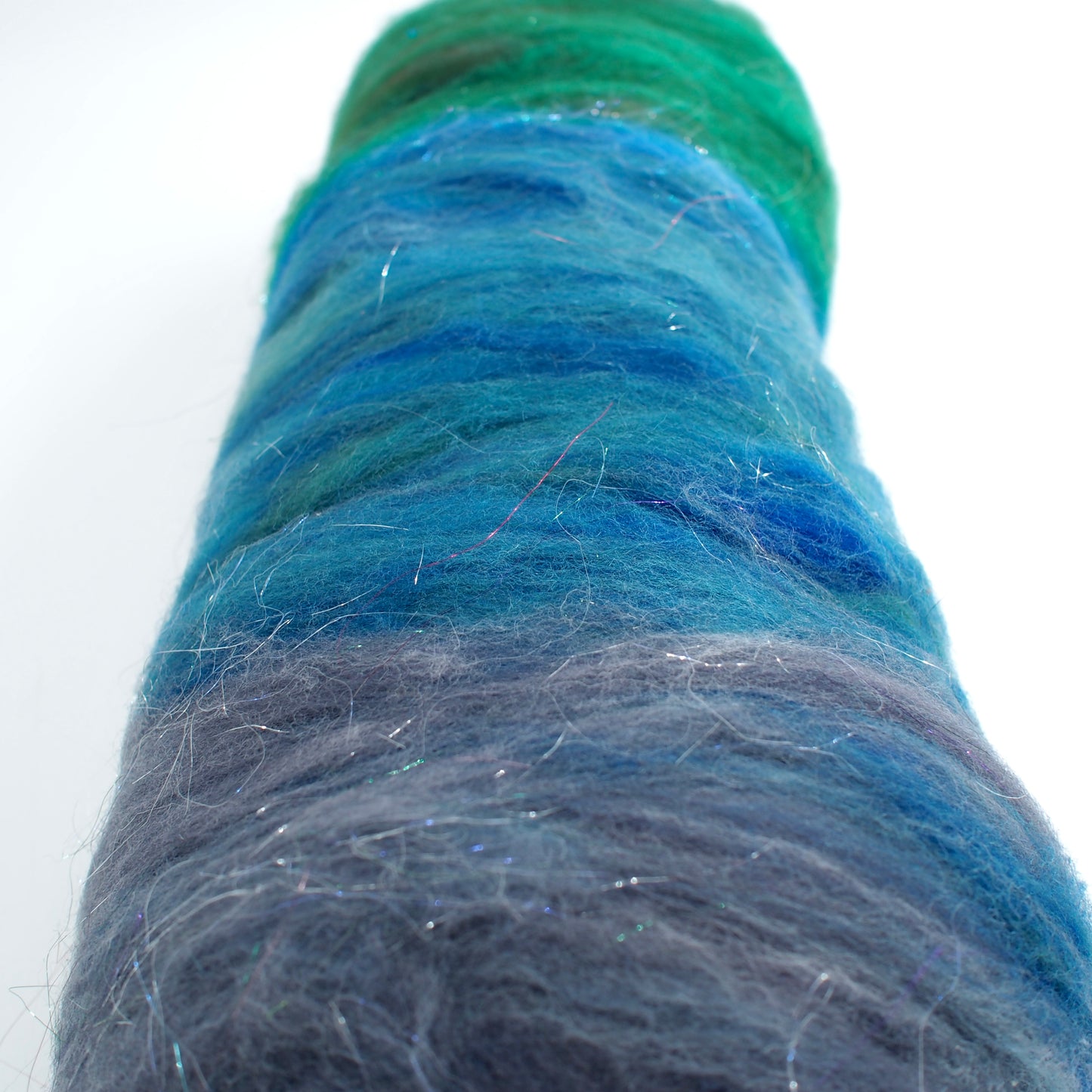 Mixed Fiber Batt - Ombré Blue/Green