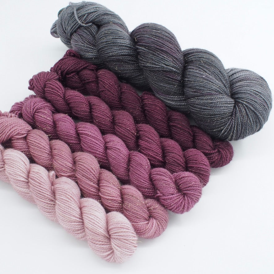 Plum Ombré Minis Shawl Kit