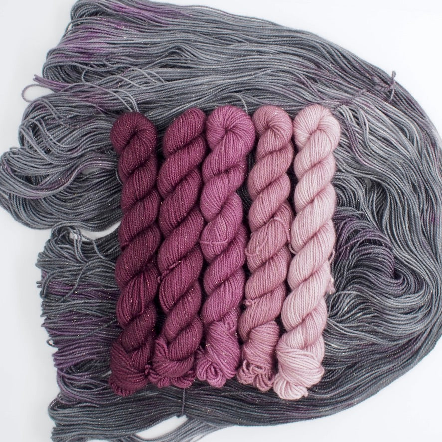 Plum Ombré Minis Shawl Kit