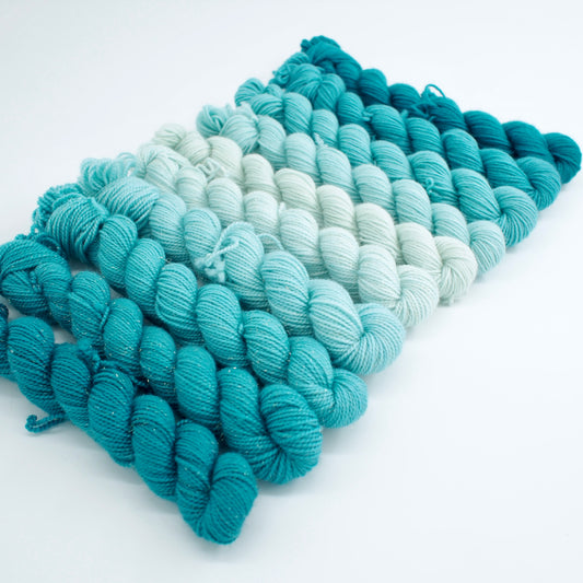 Teal Ombré Mini-Skein Kit