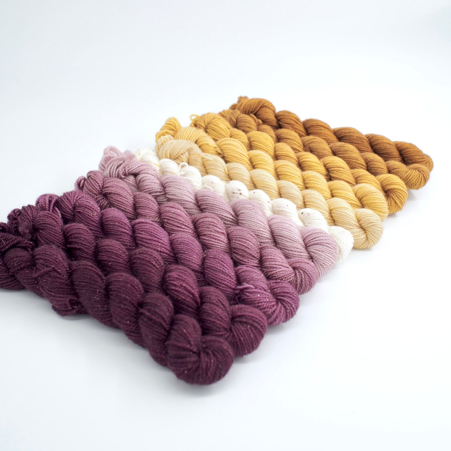 Clapotis Shawl Plum and Gold Mini Kit