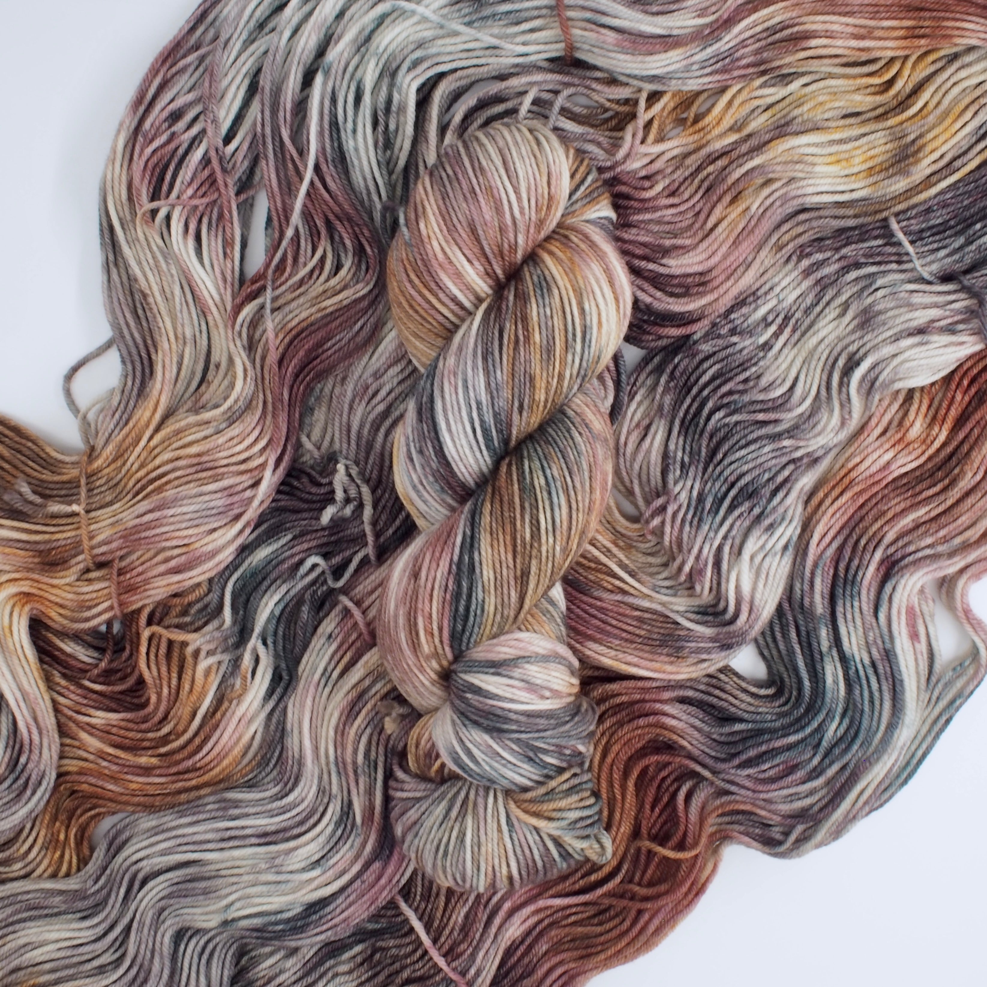 muted rust teal burgundy hand-dyed yarn for knitting and crochet ...
