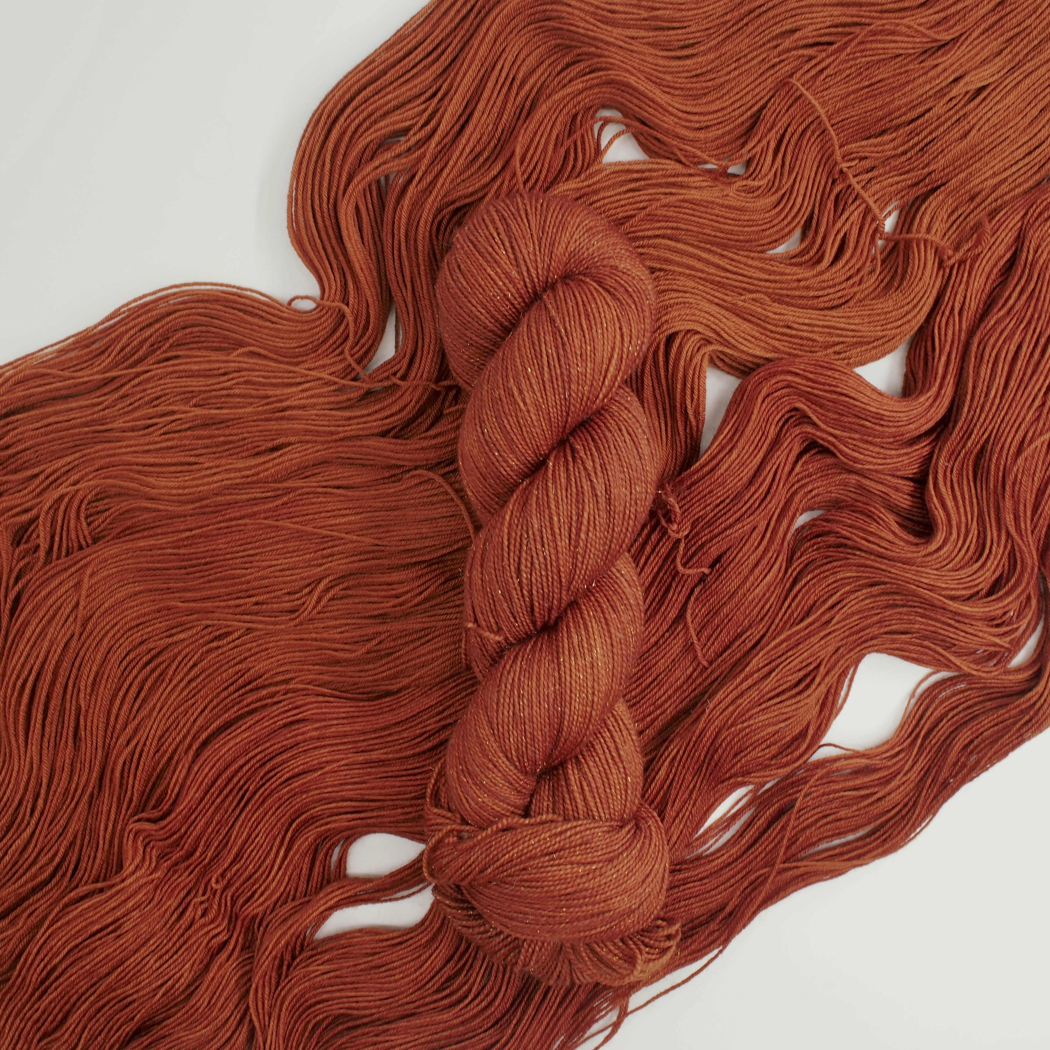rust orange brown pumpkin autumn hand-dyed yarn for knitting and ...