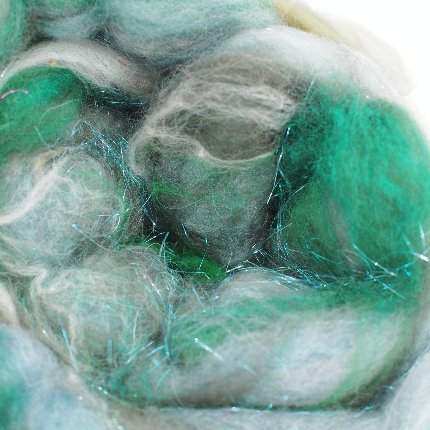 Mixed Fiber Batt - Blue/Gray/Green