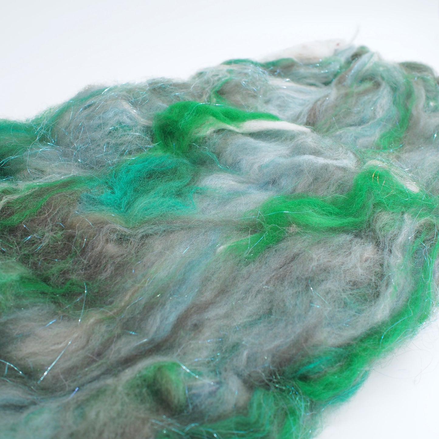 Mixed Fiber Batt - Blue/Gray/Green