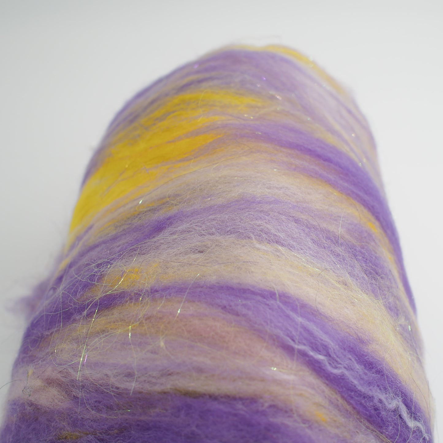 Mixed Fiber Batt - Purple/Yellow/Gray