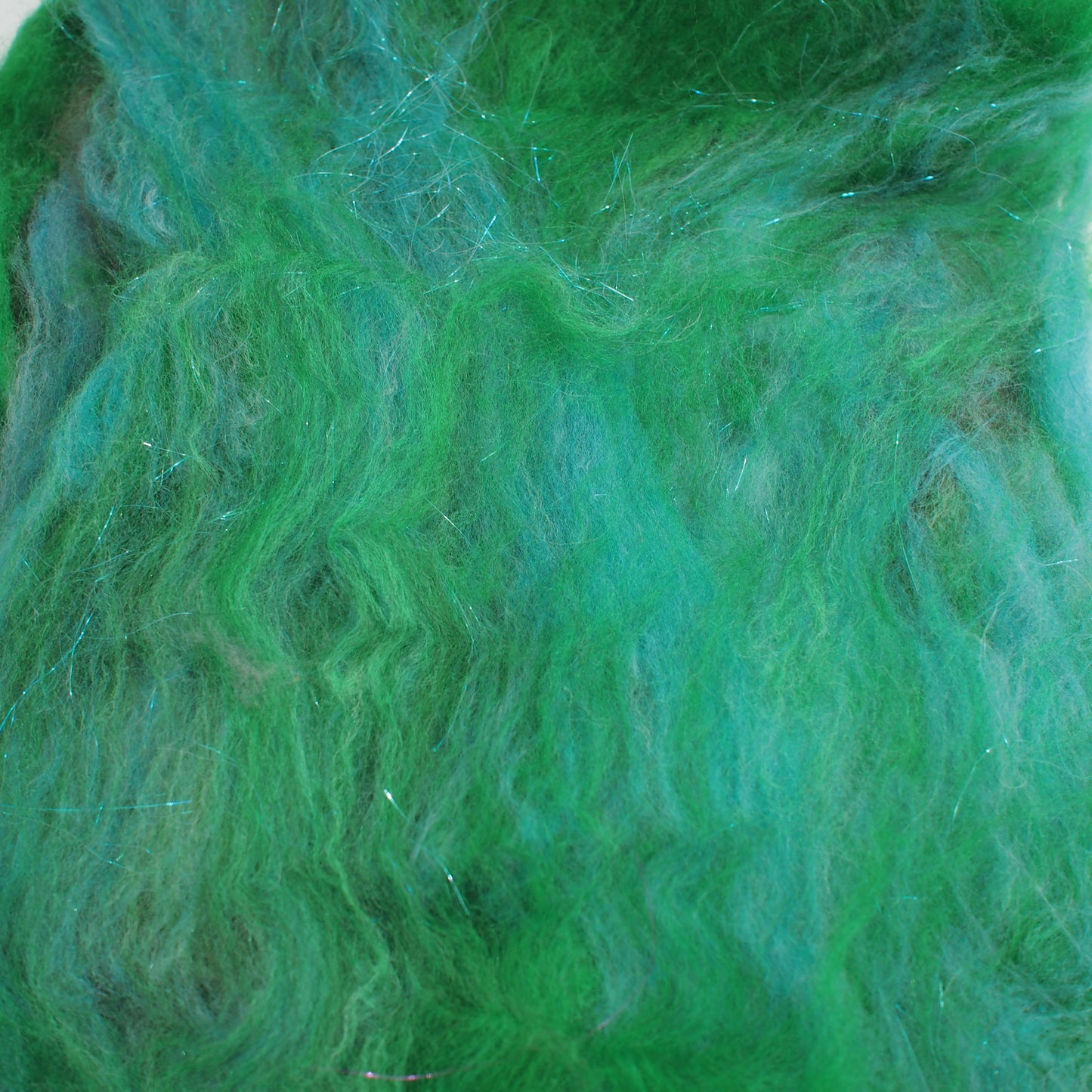 Mixed Fiber Batt  - Blue & Green