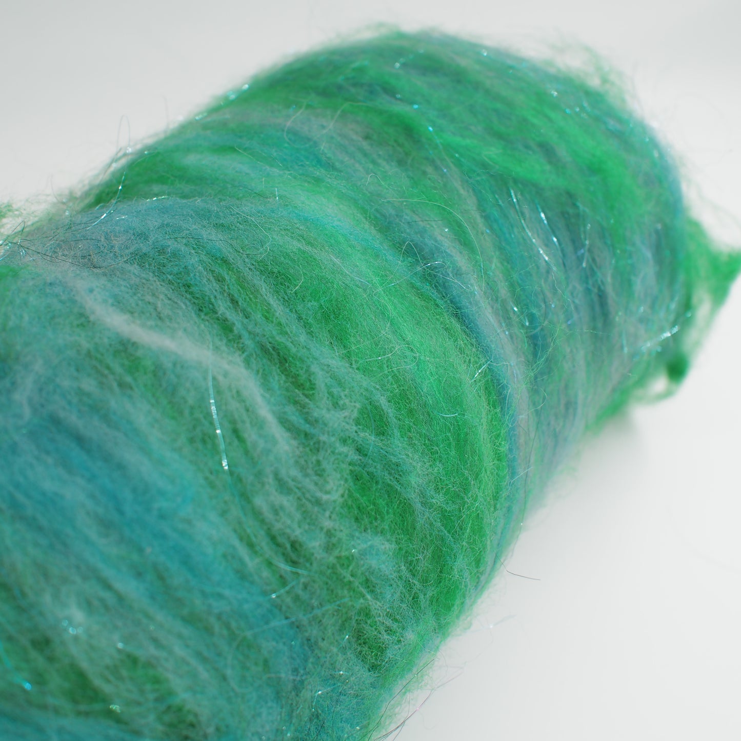 Mixed Fiber Batt  - Blue & Green