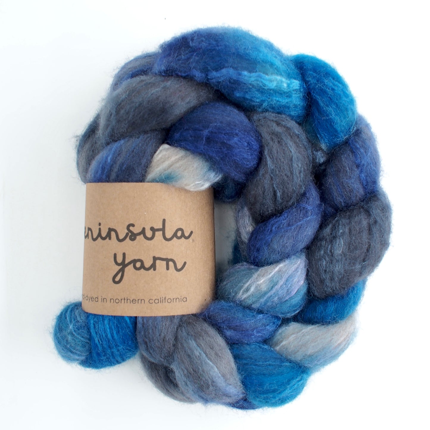 BFL Silk Combed Top - Blues