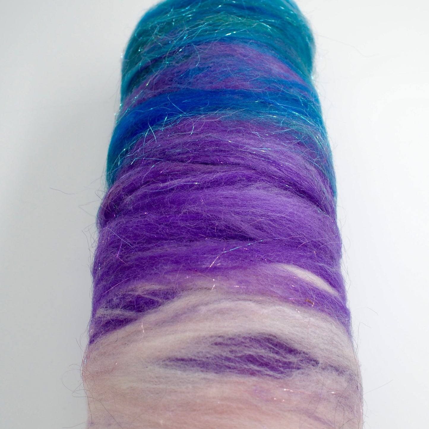 Mixed Fiber Batt - Ombré Blue/Purple/Pink